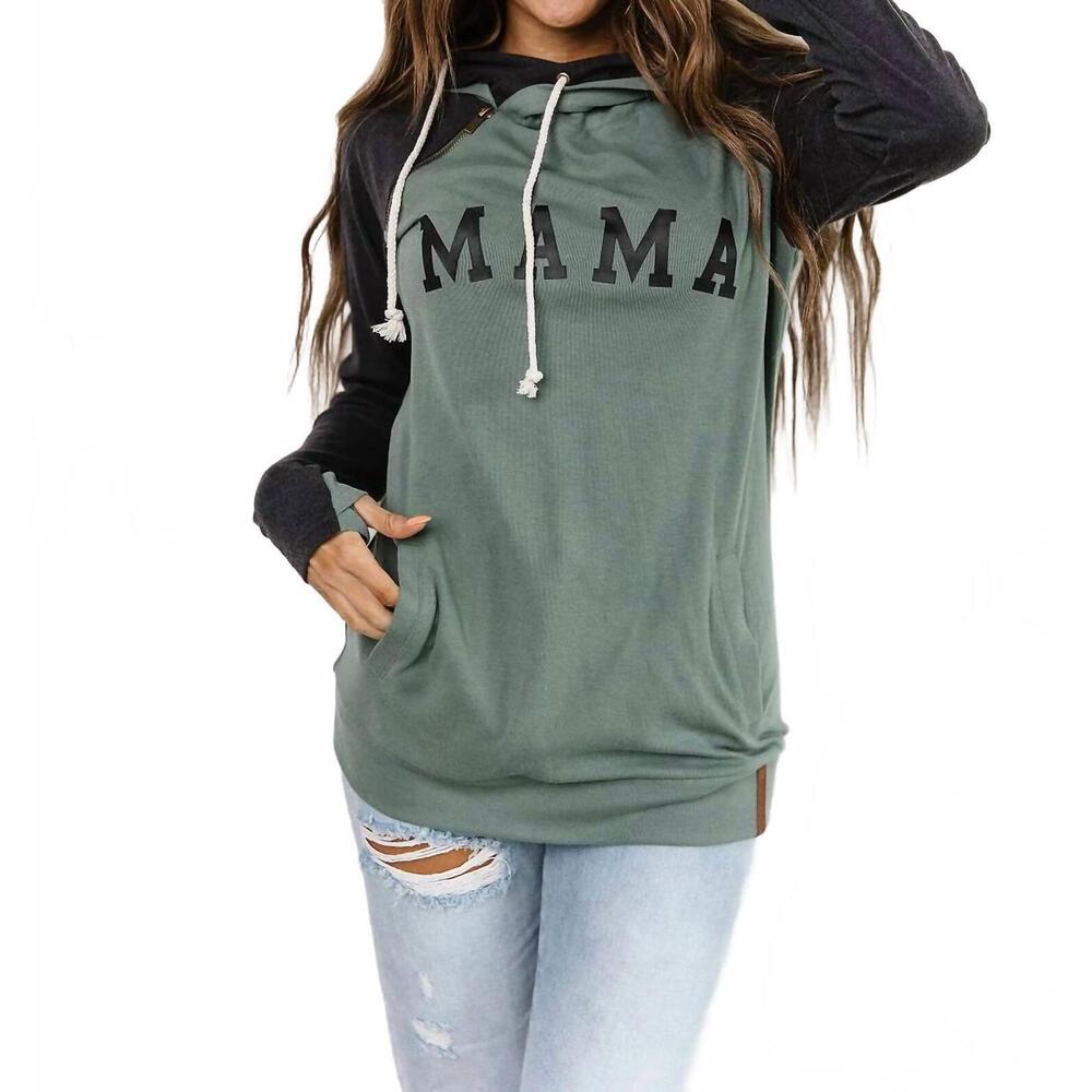 NEW AMPERSAND AVE doublehood™ sweatshirt in mama sea green - Picture 8 of 10